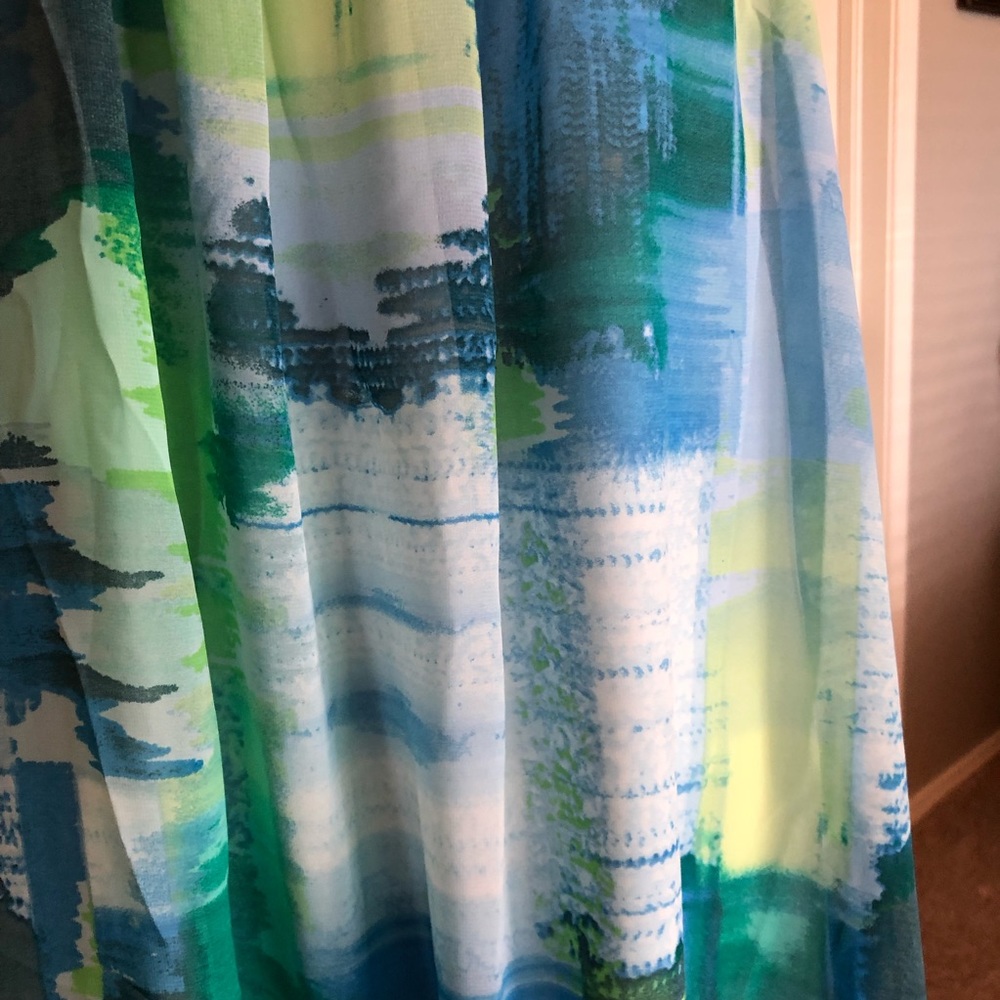 Paradise Blue, Green & White Tunic Tank - Picture 7 of 12